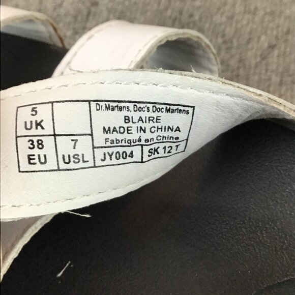 Doc Martens Blaire White Leather Platform Ankle Strap Sandals EU 38 - Picture 12 of 15